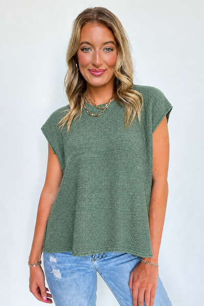 Luxe Crew Neck Layering Sweater Jade