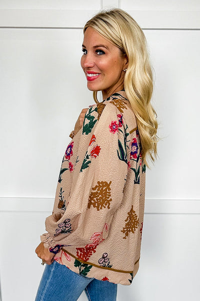 UMGEE Bloom Floral Textured Top