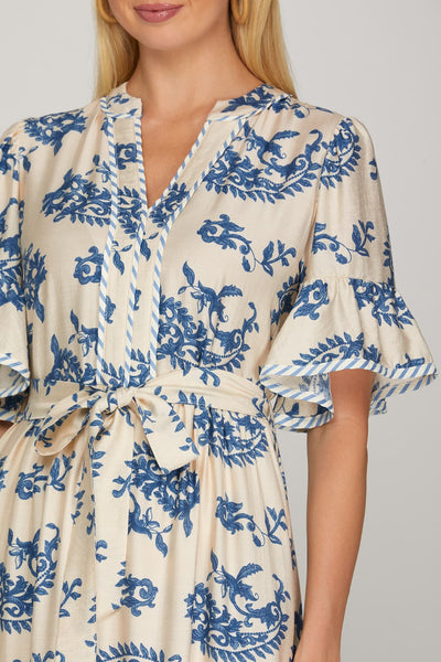 Ashlyn Floral Maxi Dress Blue Mix