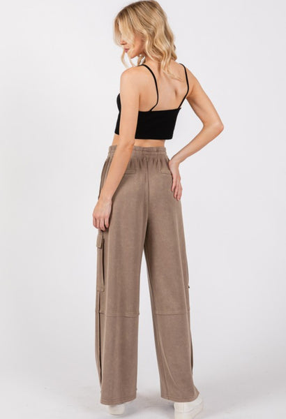 Mineral Washed Cargo Pant Mocha