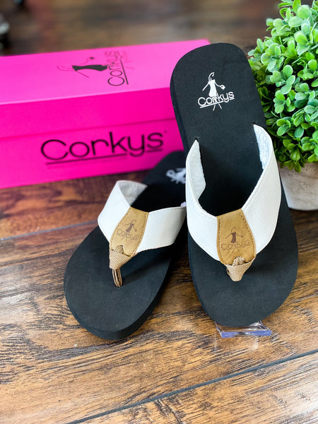 CORKYS Summer Break Flip Flop White