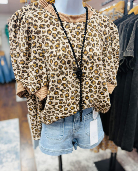 Bailey Leopard Textured Top