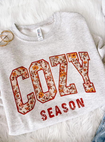 Cozy Season Floral Sweatshirt