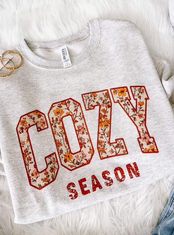 Cozy Season Floral Sweatshirt