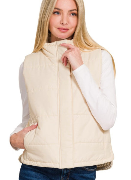 Classic Puffer Vest Cream