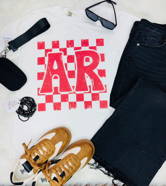 Comfort Colors Checkered AR Tee White
