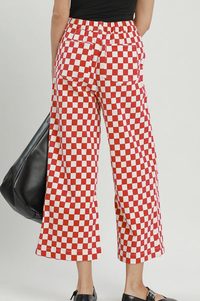 UMGEE Red Checkered Game Day Pant