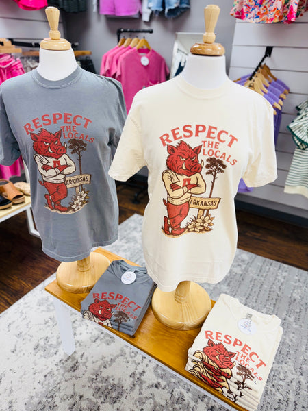 Comfort Colors Respect The Locals Tee HOGS Grey