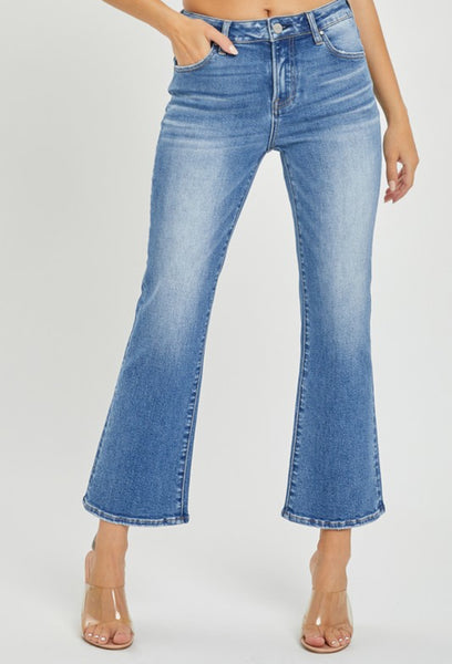 RISEN Lexie Mid Rise Crop Straight Jean