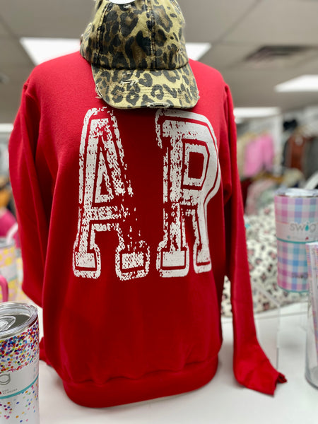 Red AR Screen Print Cozy Sweatshirt