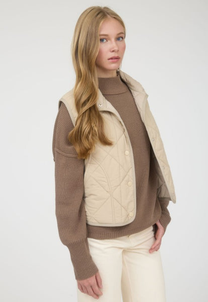 Lightweight Quilted Vest Khaki
