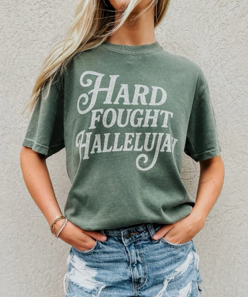 Comfort Colors Hard Fought Hallelujah