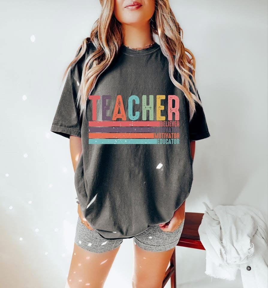 Comfort Colors Retro Teacher Tee