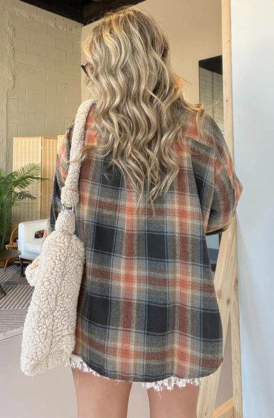 Santa Fe Plaid Flannel Button Down