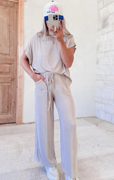 Mineral Wash 2PC SET Taupe