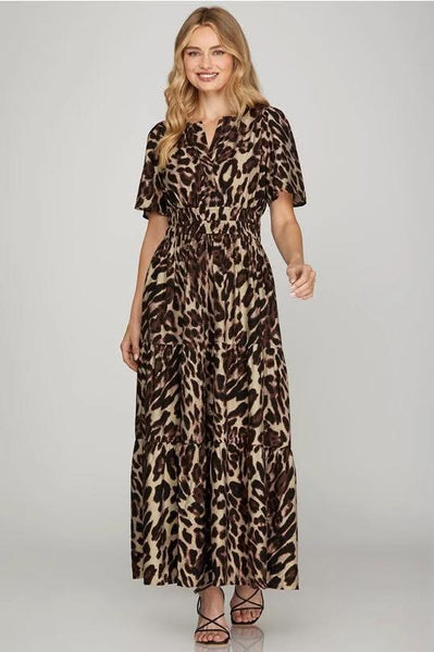 Leopard Print Maxi Dress