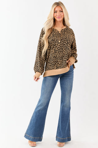 Luxe Leopard Sweatshirt Pullover