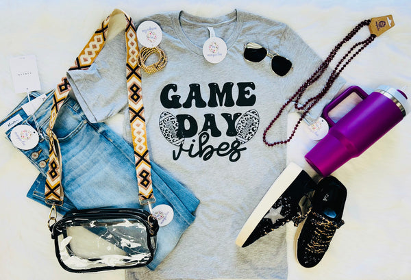 Game Day Leopard Football Tee