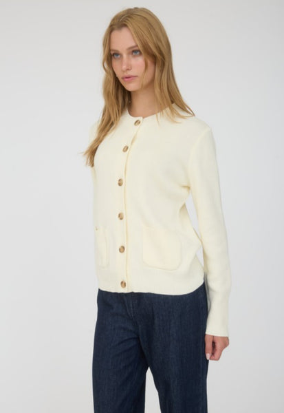 Button Up Cardigan Sweater Ivory Cream
