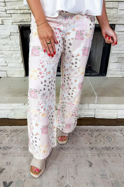 Garden Party Patchwork Wide Leg Pant