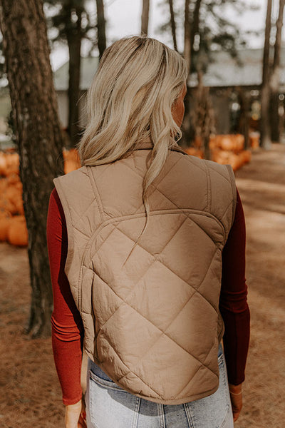 Lightweight Quilted Vest Mocha