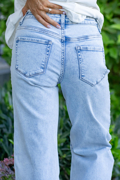 Zenana Newport Light Blue Acid Wash Jean