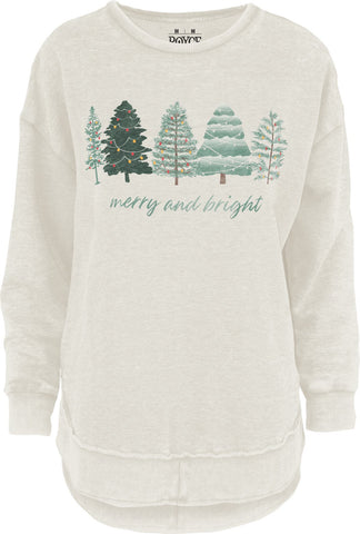 Royce Merry and Bright Fleece Hi-Lo Sweatshirt Ivory