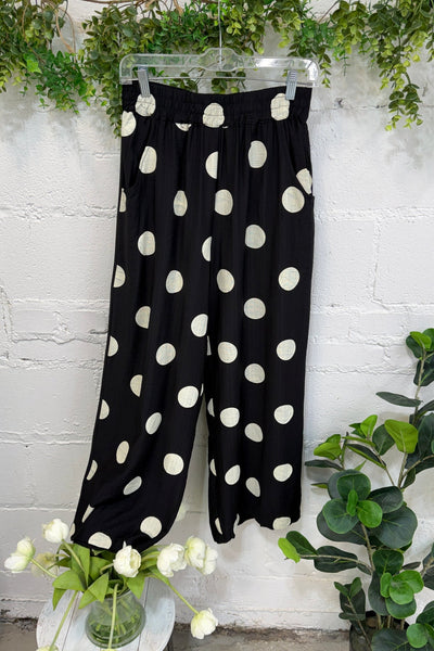 UMGEE Ashley Polka Dot Pant Black