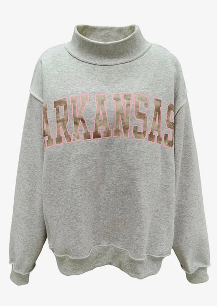 Arkansas Reversible Mock Neck Sweatshirt Camo