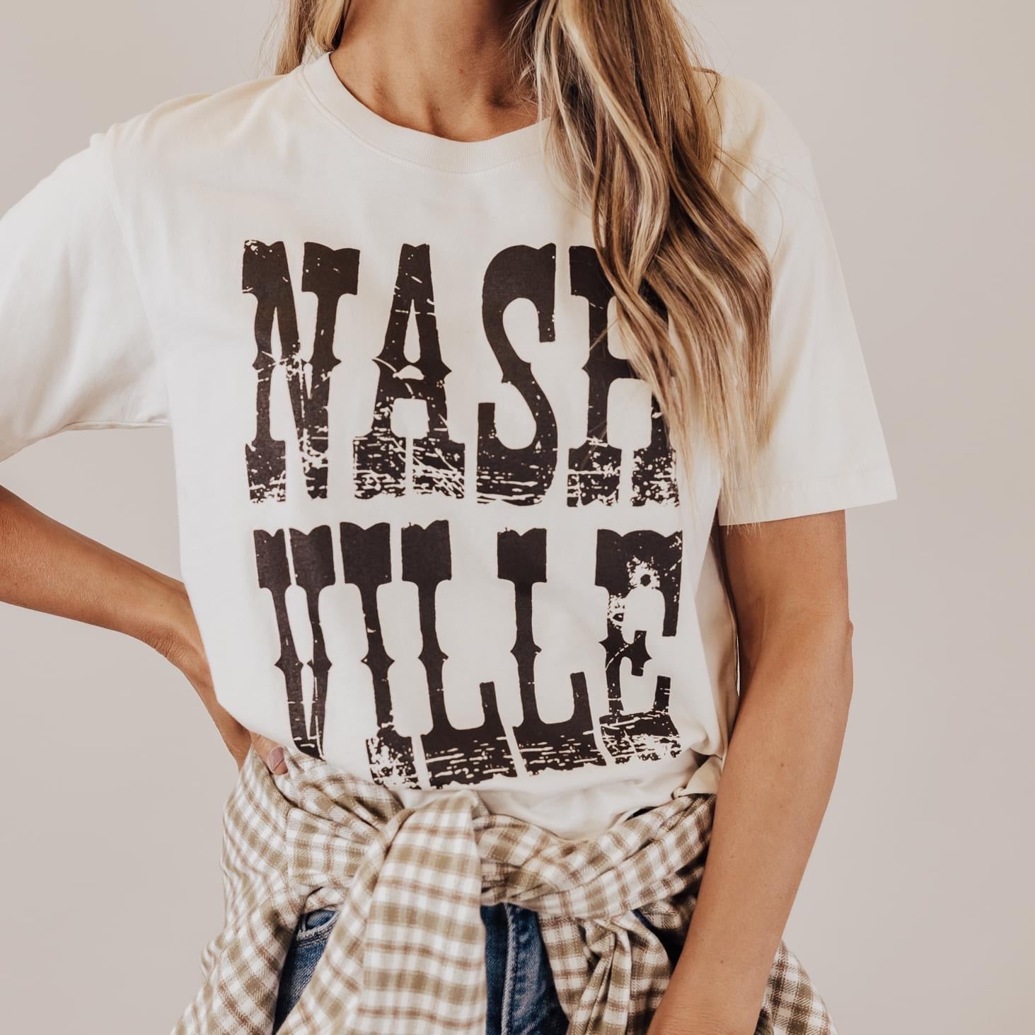 Cream Comfort Colors Nashville Retro Tee