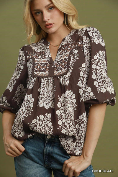 UMGEE London Paisley Top Cocoa Mix