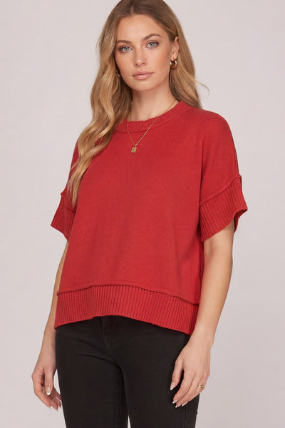Red Classic Statement Sweater