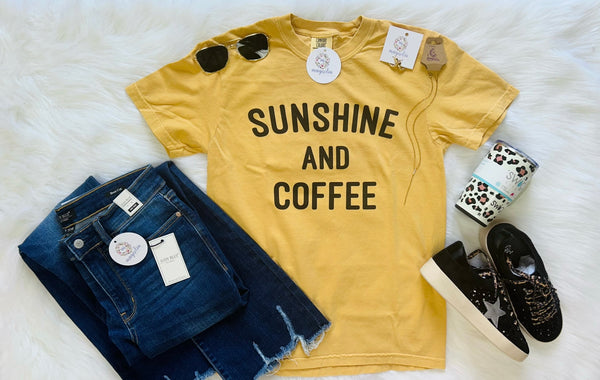 Comfort Colors Sunshine and Coffee Tee