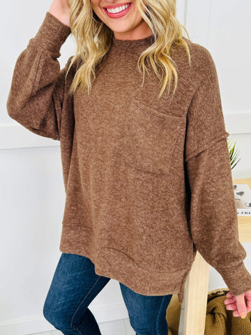 Sweater Weather Pocket Sweater Camel