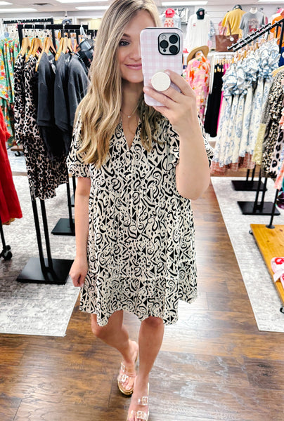 UMGEE Manhattan Cream Black Dress