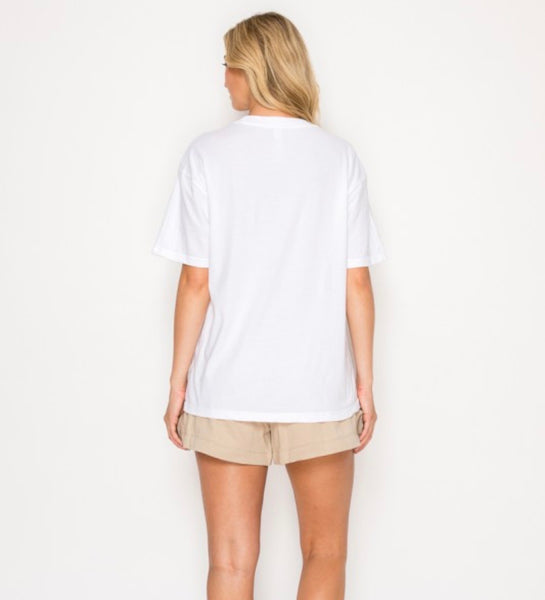 Classic Crew Neck Cotton Tee White