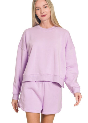 Scuba Sweatshirt & Shorts SET Lilac