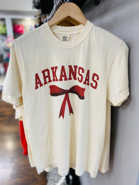 Comfort Colors Arkansas Coquette Bow Tee