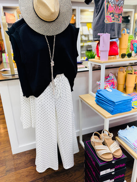 Ivory & Black Polka Dot Pant