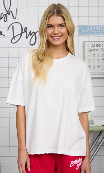 Cotton Casual Tee White
