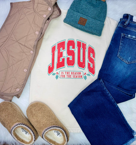 Comfort Colors Jesus Reason For Season Tee