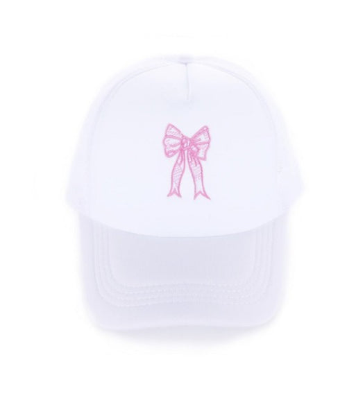 Bow Embroidered Trucker Hat