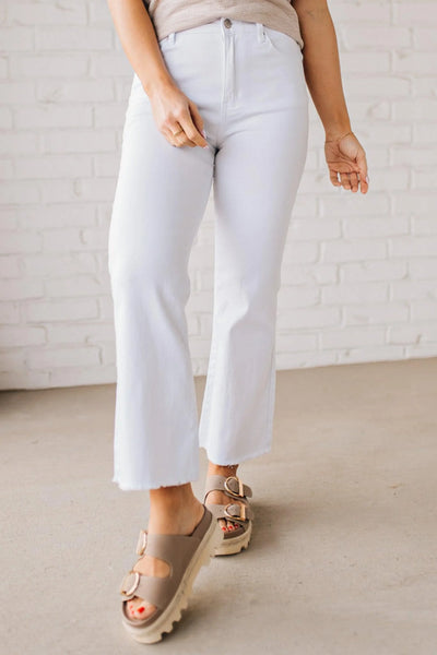 Zenana White Washed Straight Jean