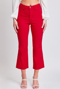 Hyperstretch Crop Kick Flare Pant Ruby Red