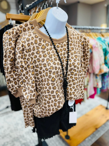 Bailey Leopard Textured Top
