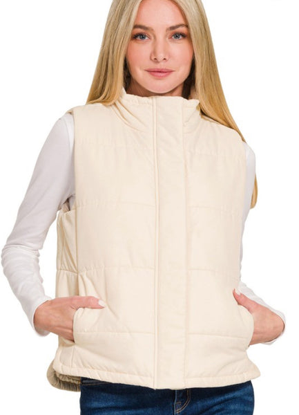 Classic Puffer Vest Cream