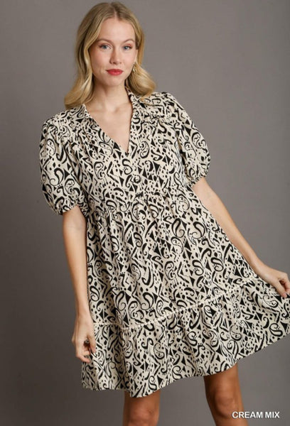 UMGEE Manhattan Cream Black Dress