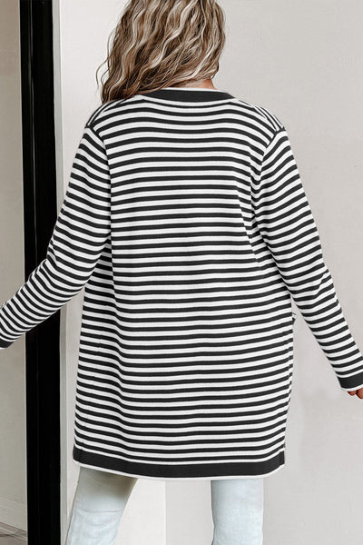 Kennedy Striped Longer Length Cardigan