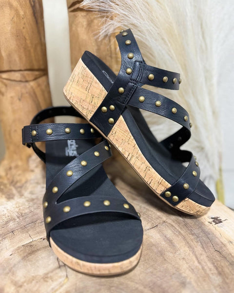 CORKYS Revolve Wedge Sandal Black