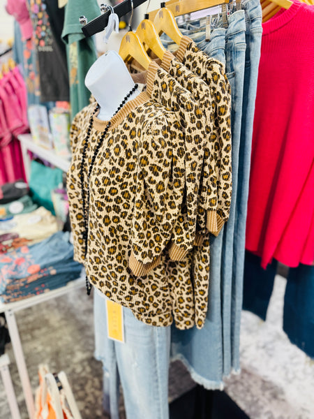 Bailey Leopard Textured Top